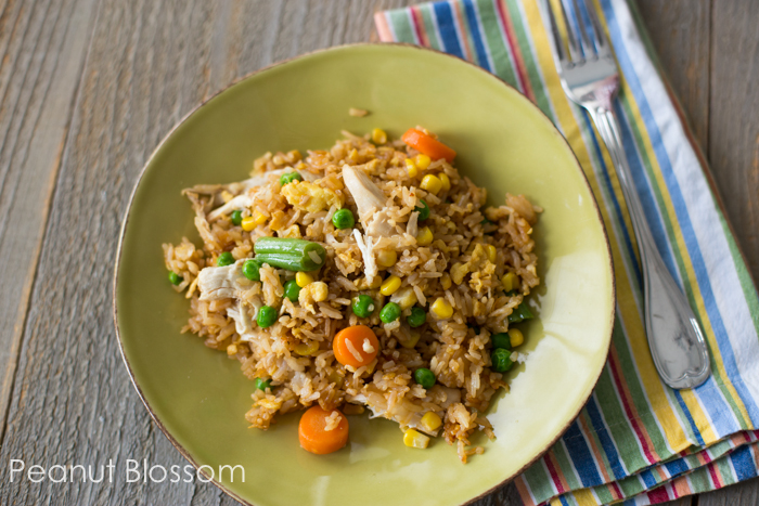Super simple chicken fried rice | Peanut Blossom