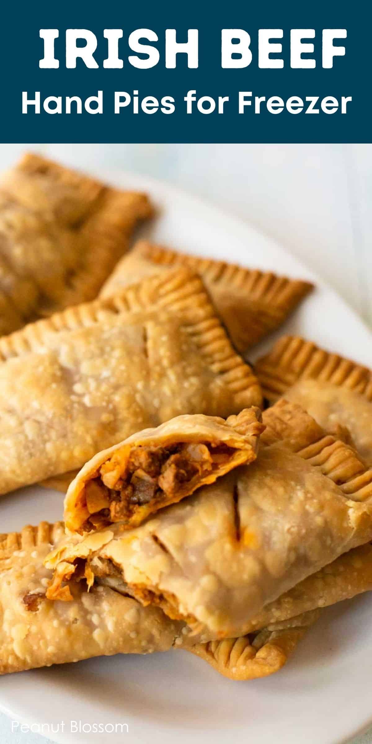 A platter of Irish beef hand pies ready for dinner.