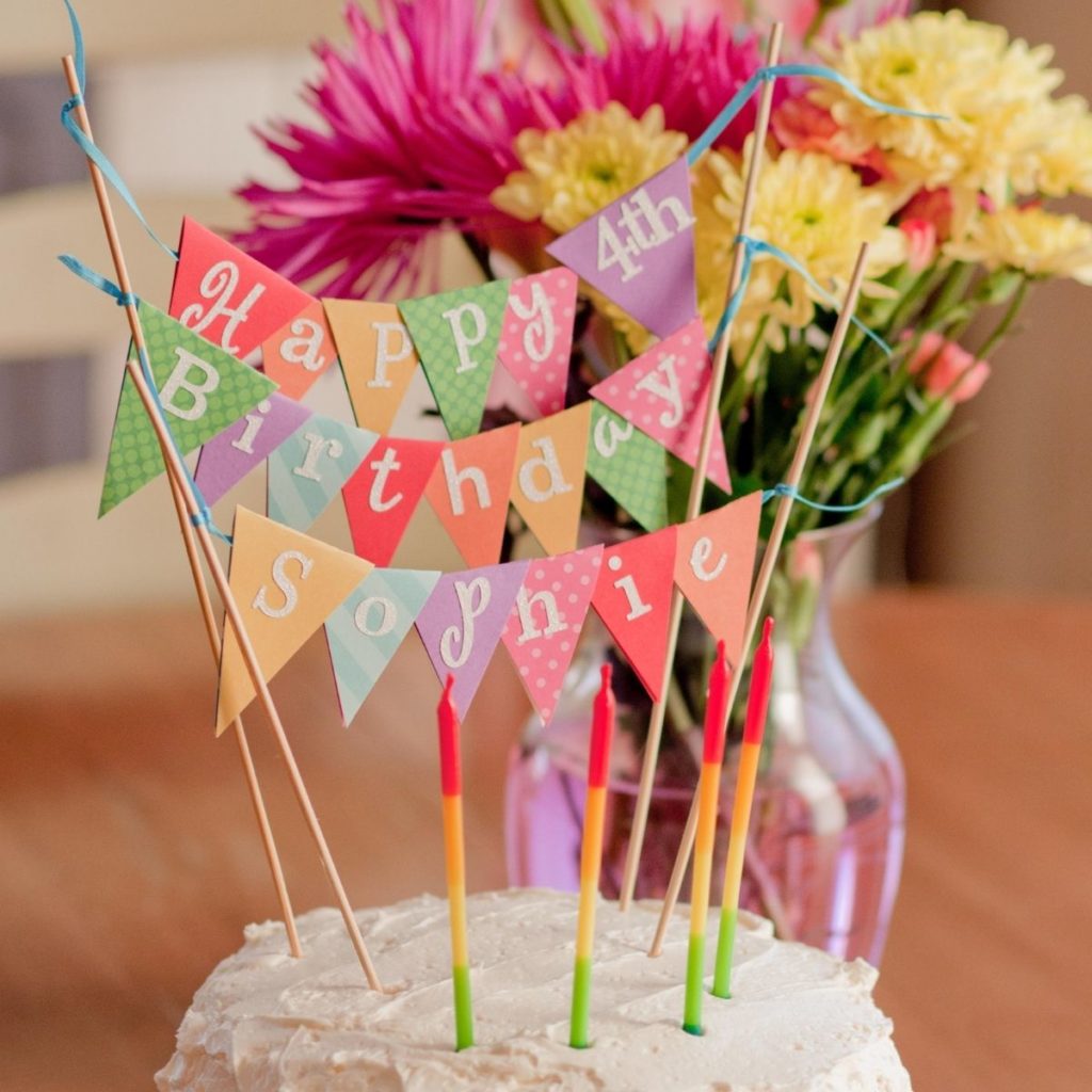 How to Make a Bunting Cake Topper