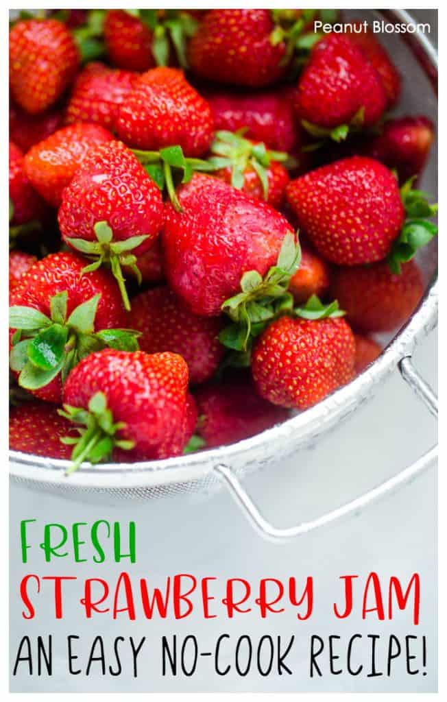 Fresh strawberry freezer jam: an easy, no-cook jam recipe for beginners.