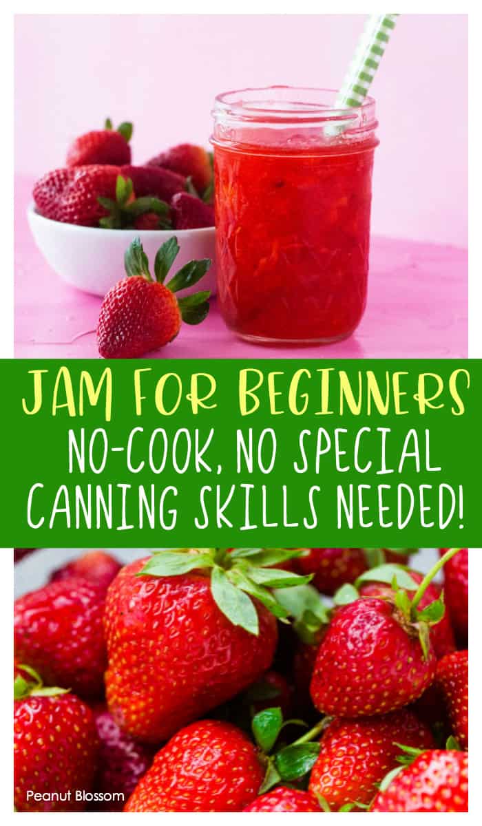 This easy strawberry freezer jam is perfect for beginners! There's no cooking or special canning skills required.