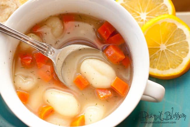 Gnocchi & Lemon Soup from Peanut Blossom