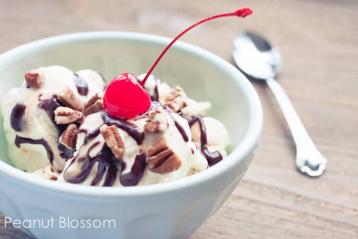 The ultimate turtle sundae | Peanut Blossom