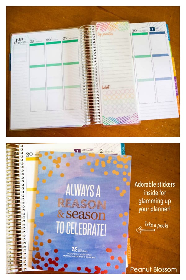 Take a peek inside the Erin Condren planner. 