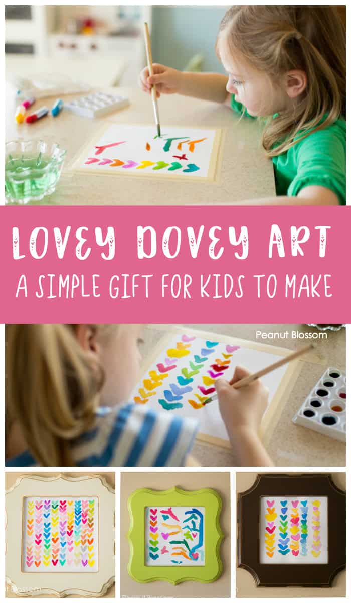 Love Dovey Art: A simple water color painting gift for kids to make for their families.