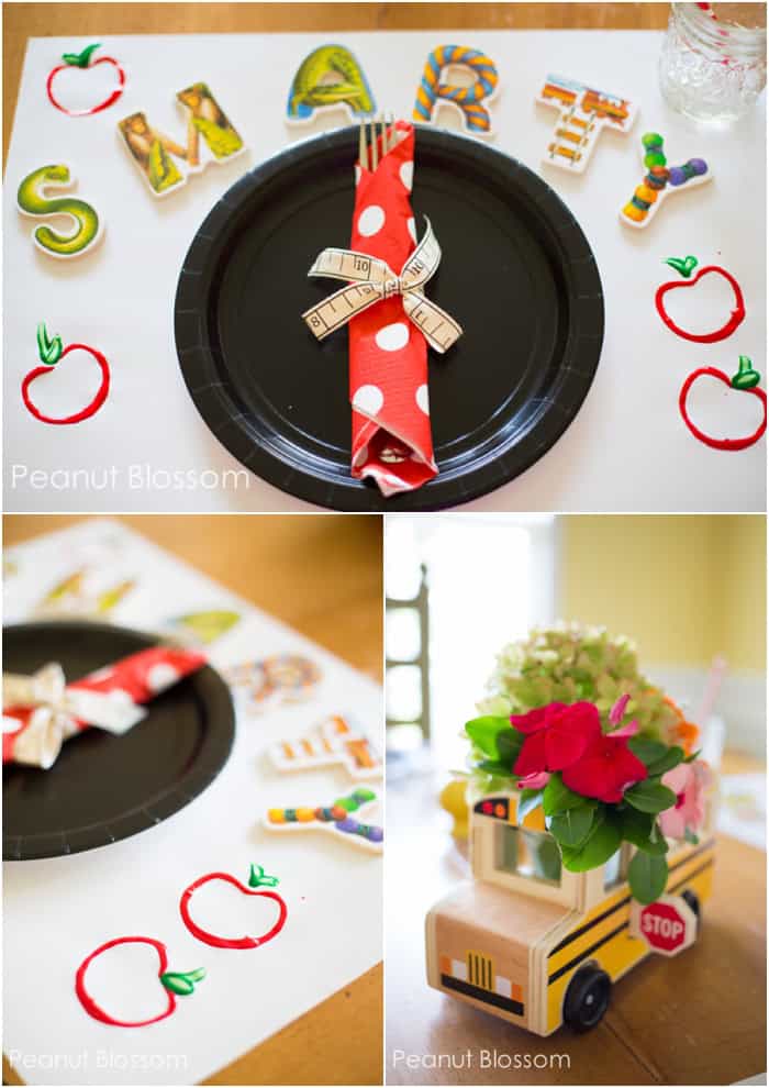 3 simple decorations for a sweet and adorable Back to School dinner