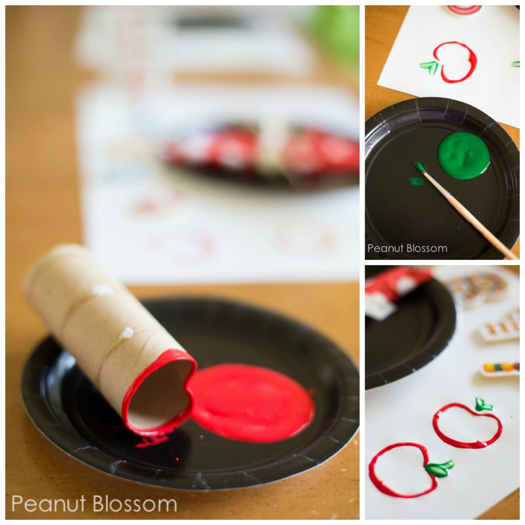 How to paint little apples for a placemat.