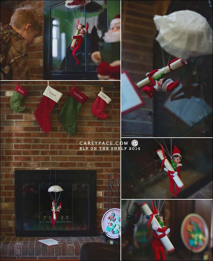 Elf on the Shelf parachutes