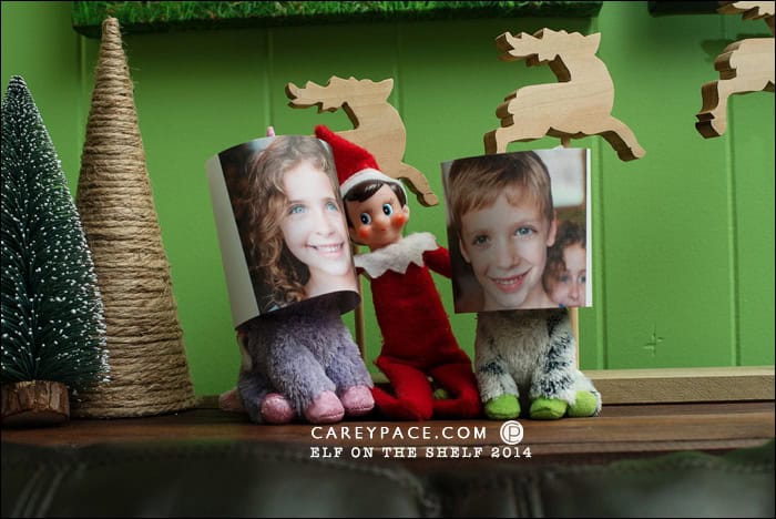 Masks on the Stuffed Animals for Elf on the Shelf by Carey Pace 2014