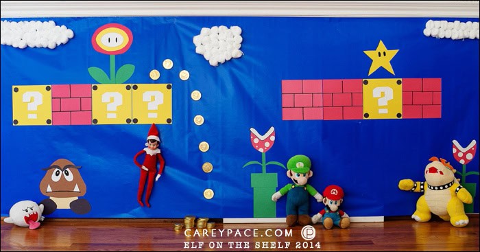 Elf on the Shelf goes Super Mario Brothers by Carey Pace 2014