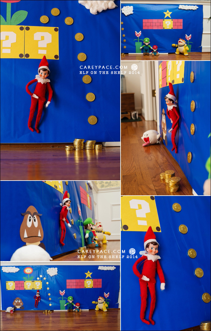 Elf on the Shelf goes Super Mario Brothers by Carey Pace 2014