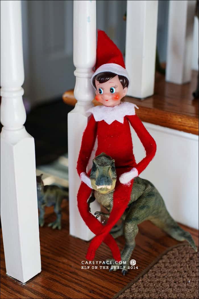 Elf on the Shelf Dinosaur Parade by Carey Pace