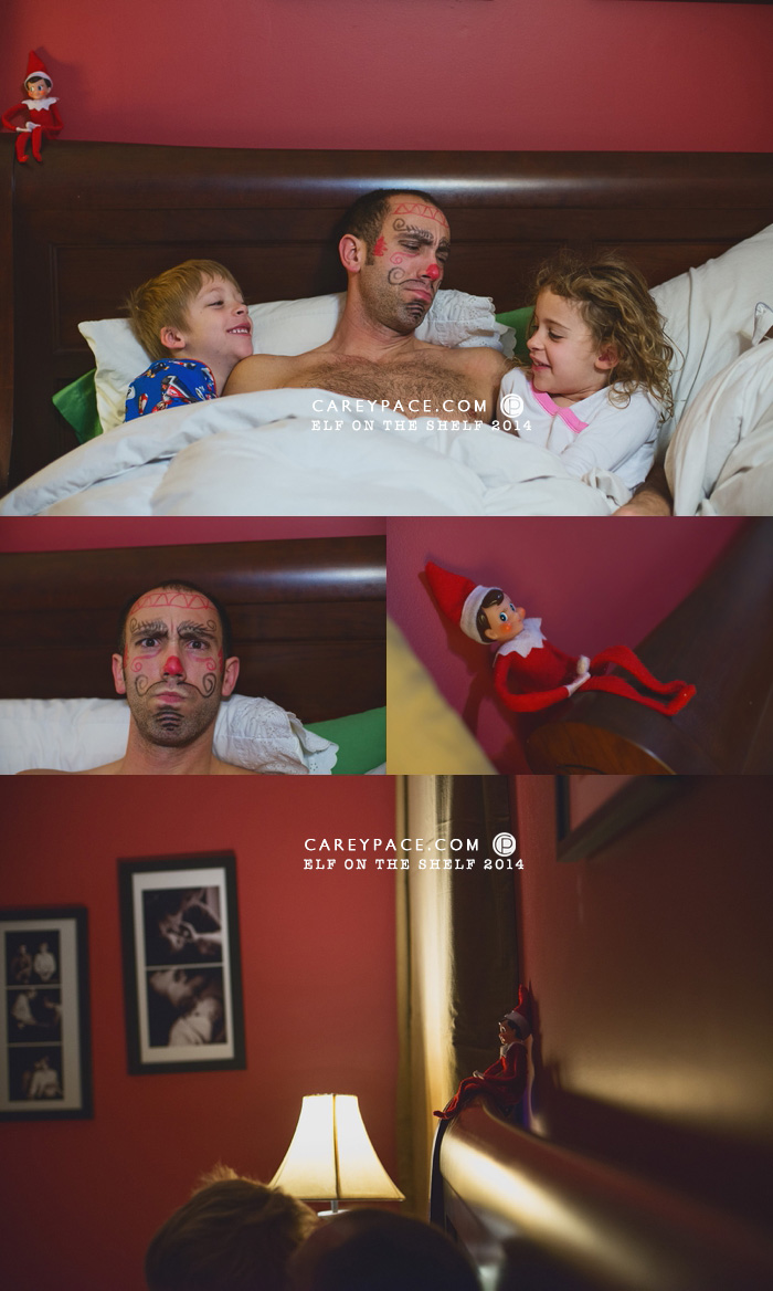 Elf on the Shelf pranks dad by drawing on his face by Carey Pace