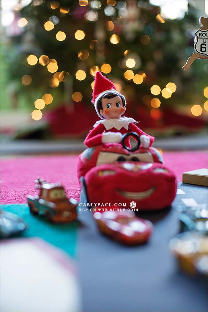 Elf on the Shelf with Disney Cars by Carey Pace 2014