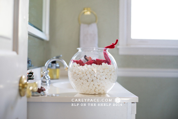 Fish Bowl Marshmallow Bath for Elf on the Shelf by Carey Pace