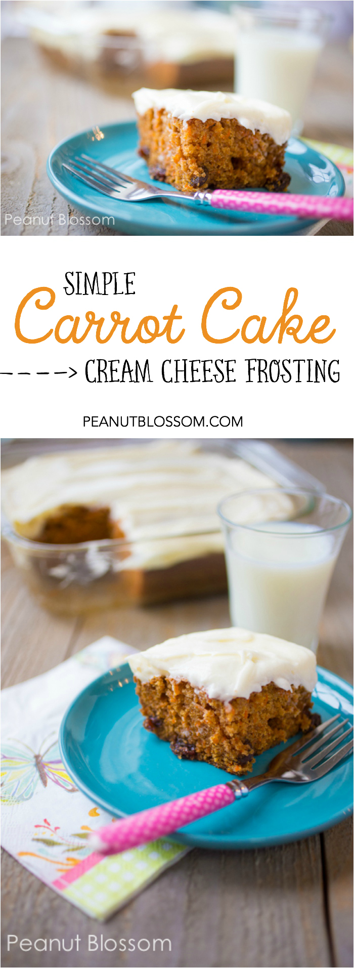 Easy cream cheese carrot cake recipe for Easter