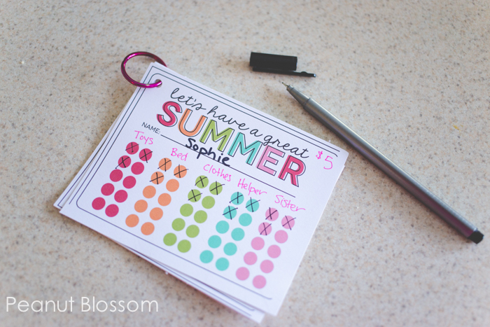 Curbing chaos: printable chore cards for summer