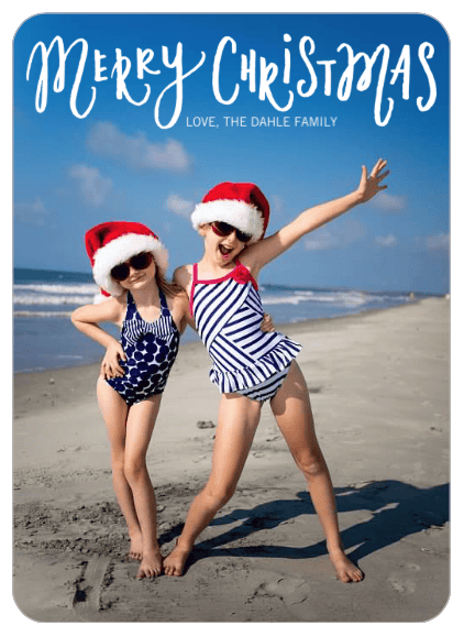 Cute beach photo for Christmas cards