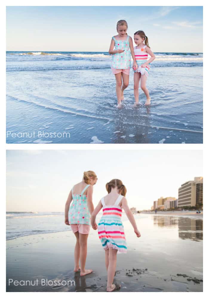 Beach picture ideas, tip #3: Capture kids from both the front and the back