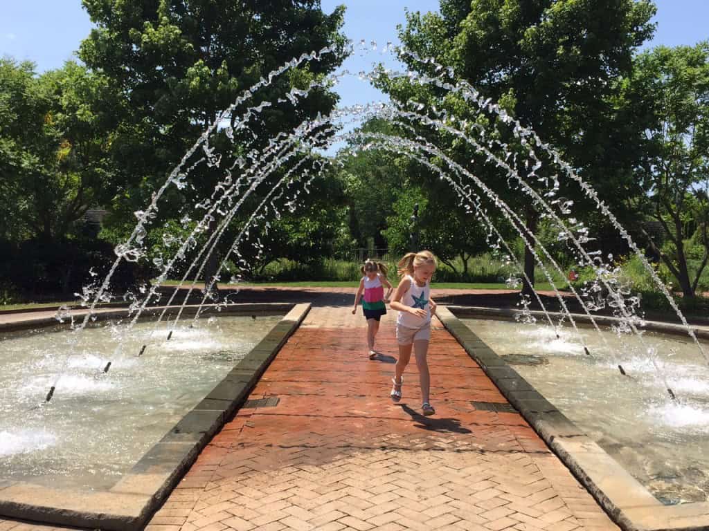 The arch fountain at the Daniel Stowe Botanical Garden Charlotte