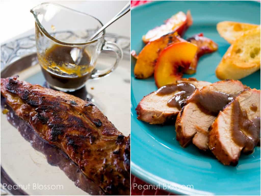 Rum glazed grilled pork tenderloin