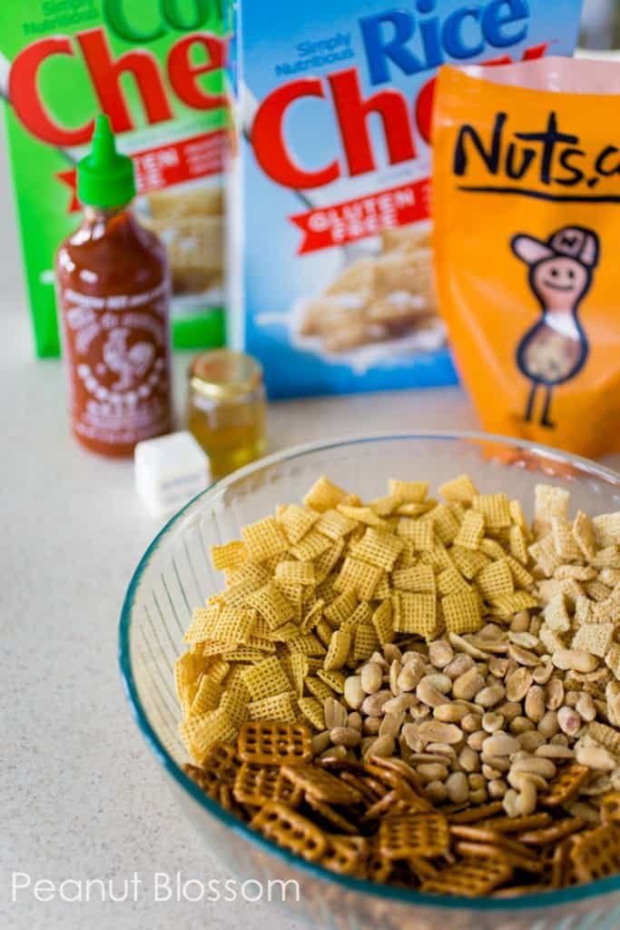 Honey Sriracha Chex mix