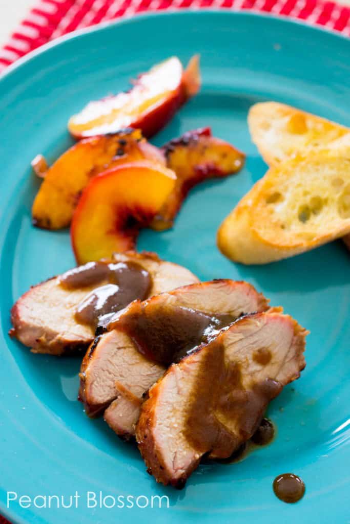 Rum glazed grilled pork tenderloin