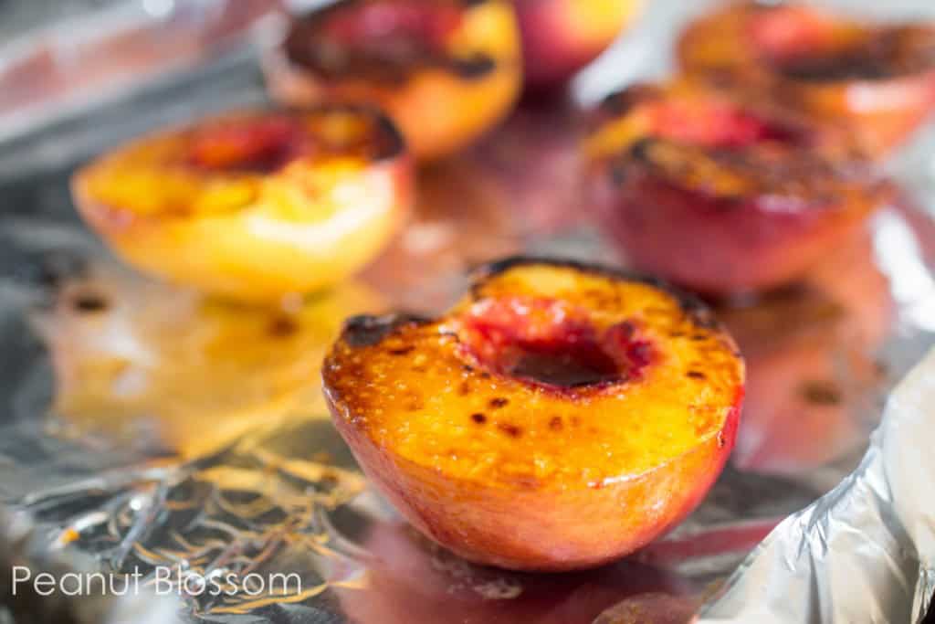 Grilled peaches