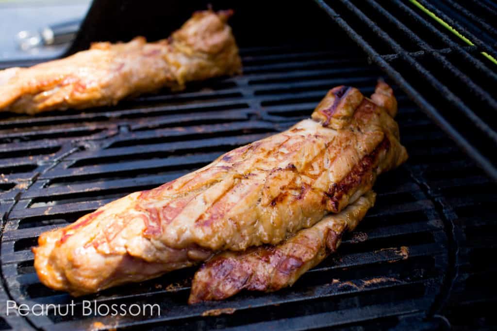 Rum glazed grilled pork tenderloin