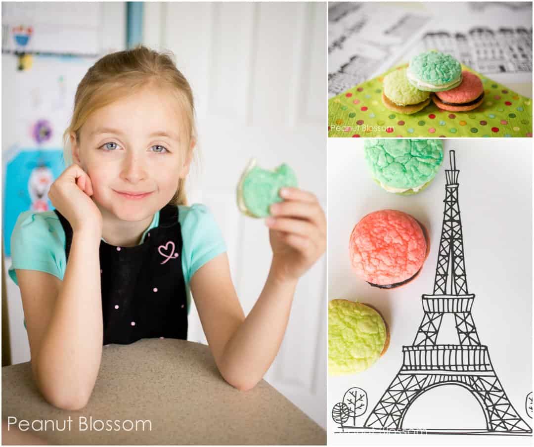 Host an American Girl Grace movie party and serve homemade kid-friendly macarons in three flavors