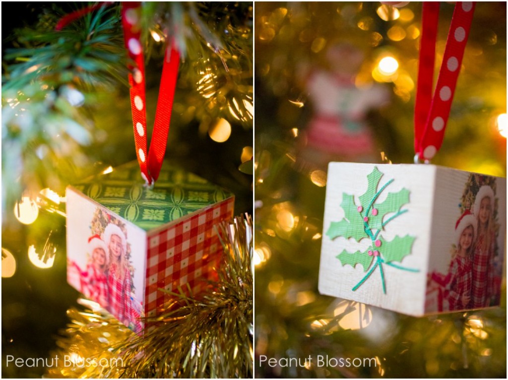 DIY Photo block ornaments