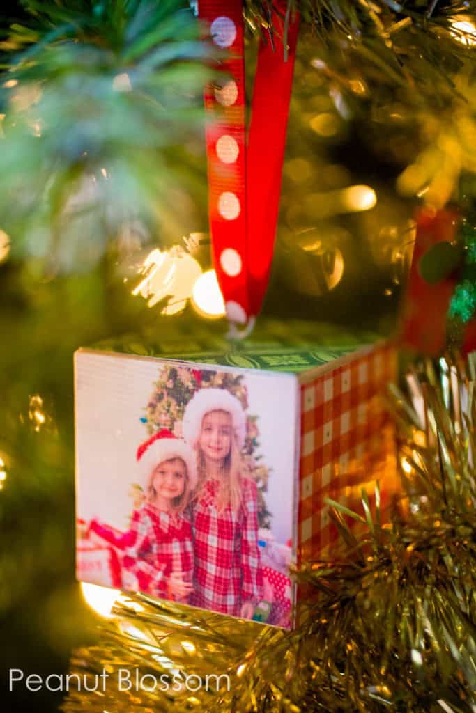 DIY Photo block ornaments