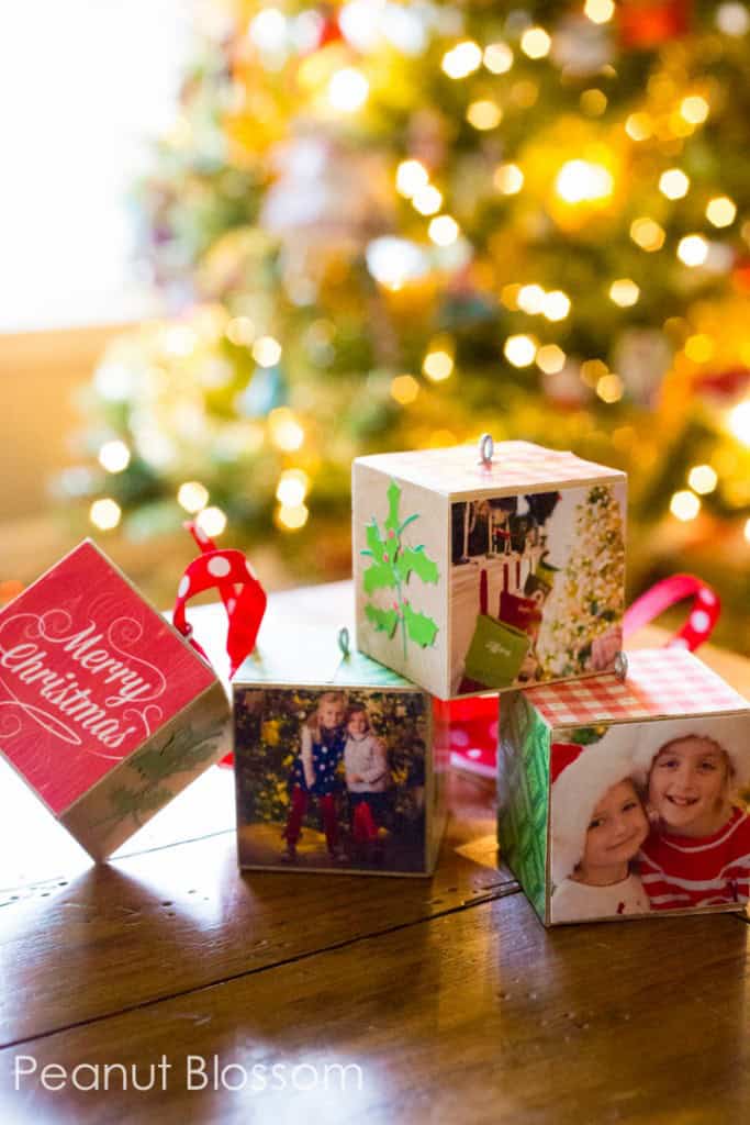 DIY Photo block ornaments