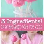 Pink, candy coated brownie pops on sticks.