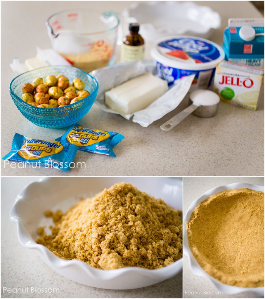 Easy no bake cheesecake with Butterfingers