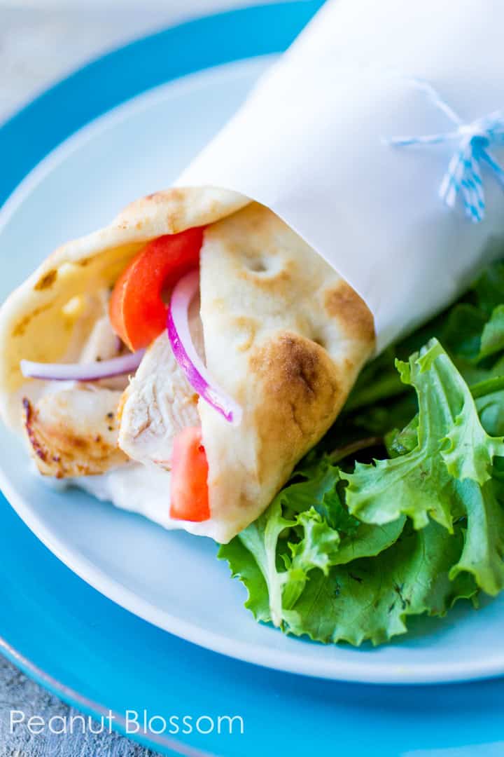 Easy Chicken Gyros Wrap - Peanut Blossom