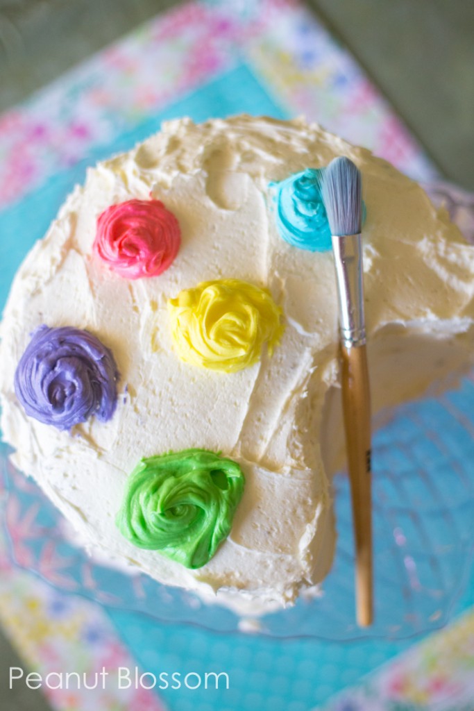 How to make a paint palette birthday cake for an art party