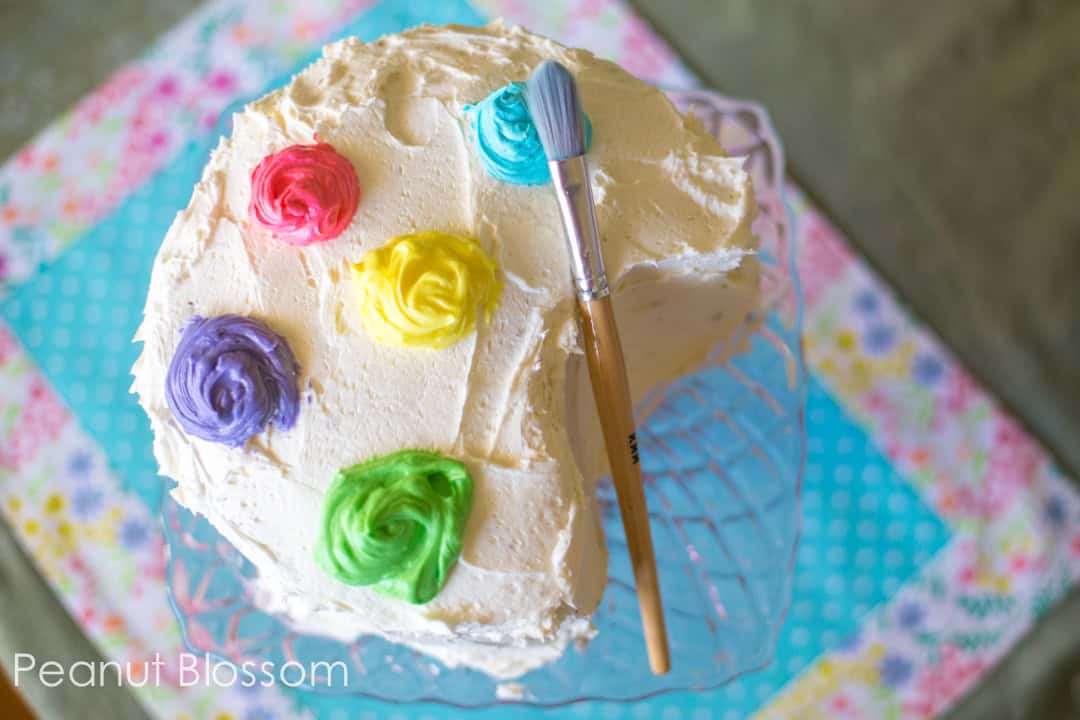 How to make a paint palette birthday cake for an art party