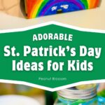 The photo collage shows a leprechaun trap next to a jar of green milk.