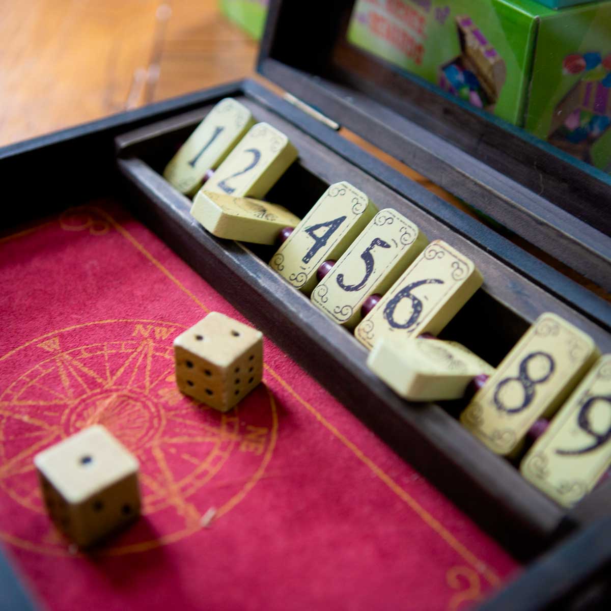 Shut the Box, a dice and number game.