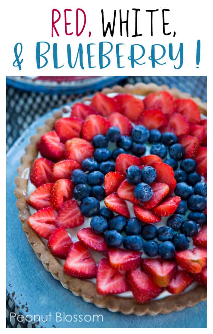 Hooray for the Red, White, and Blueberry & Strawberry Cream Cheese Tart! This is such a cute and easy dessert for the 4th of July or Memorial Day party.