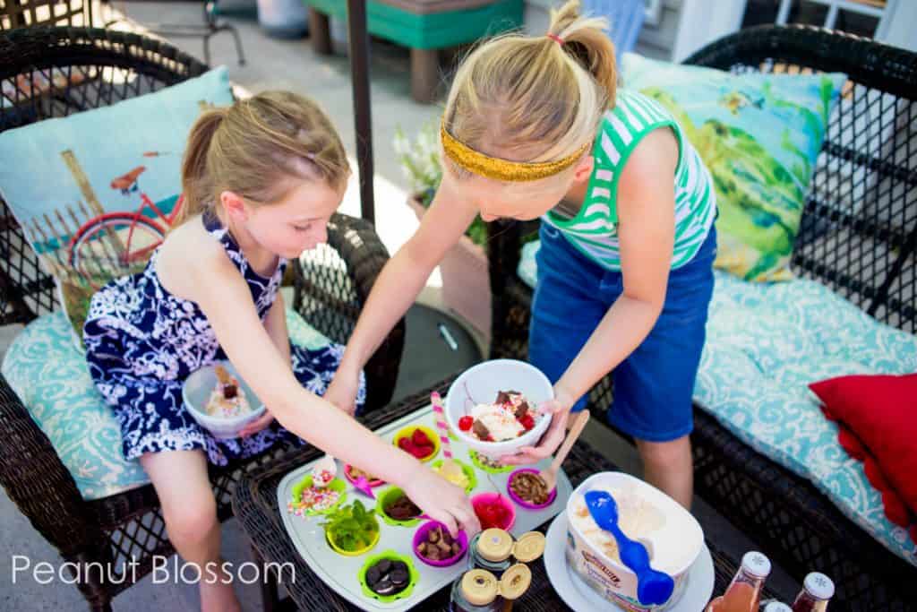 Budget friendly ice cream party buffet