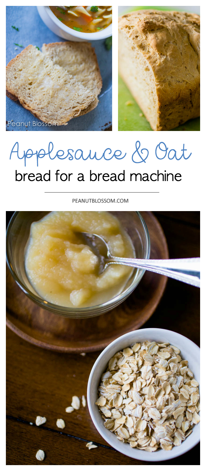 Applesauce & Oat bread for a bread machine, perfect for beginner bakers.