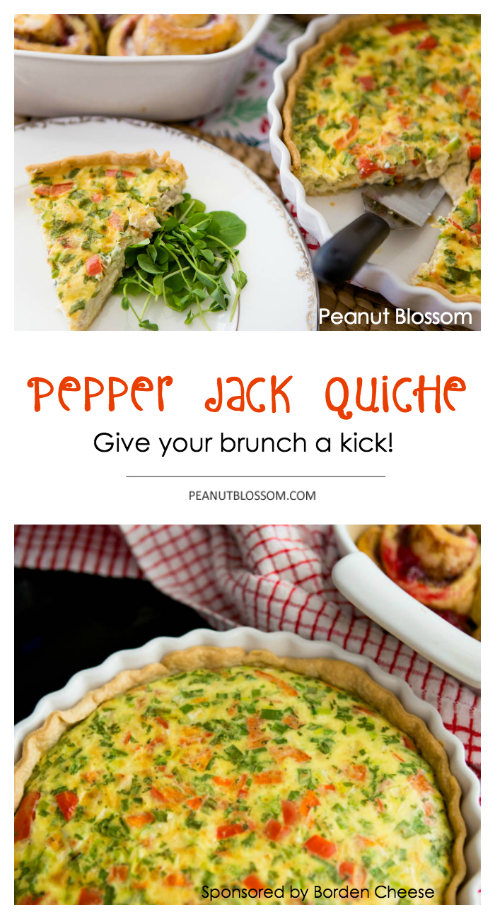 Pepper Jack Quiche: Great use for Thanksgiving leftovers and turkey!