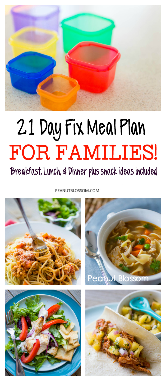 How to create a 21 Day Fix meal plan for the whole family. 