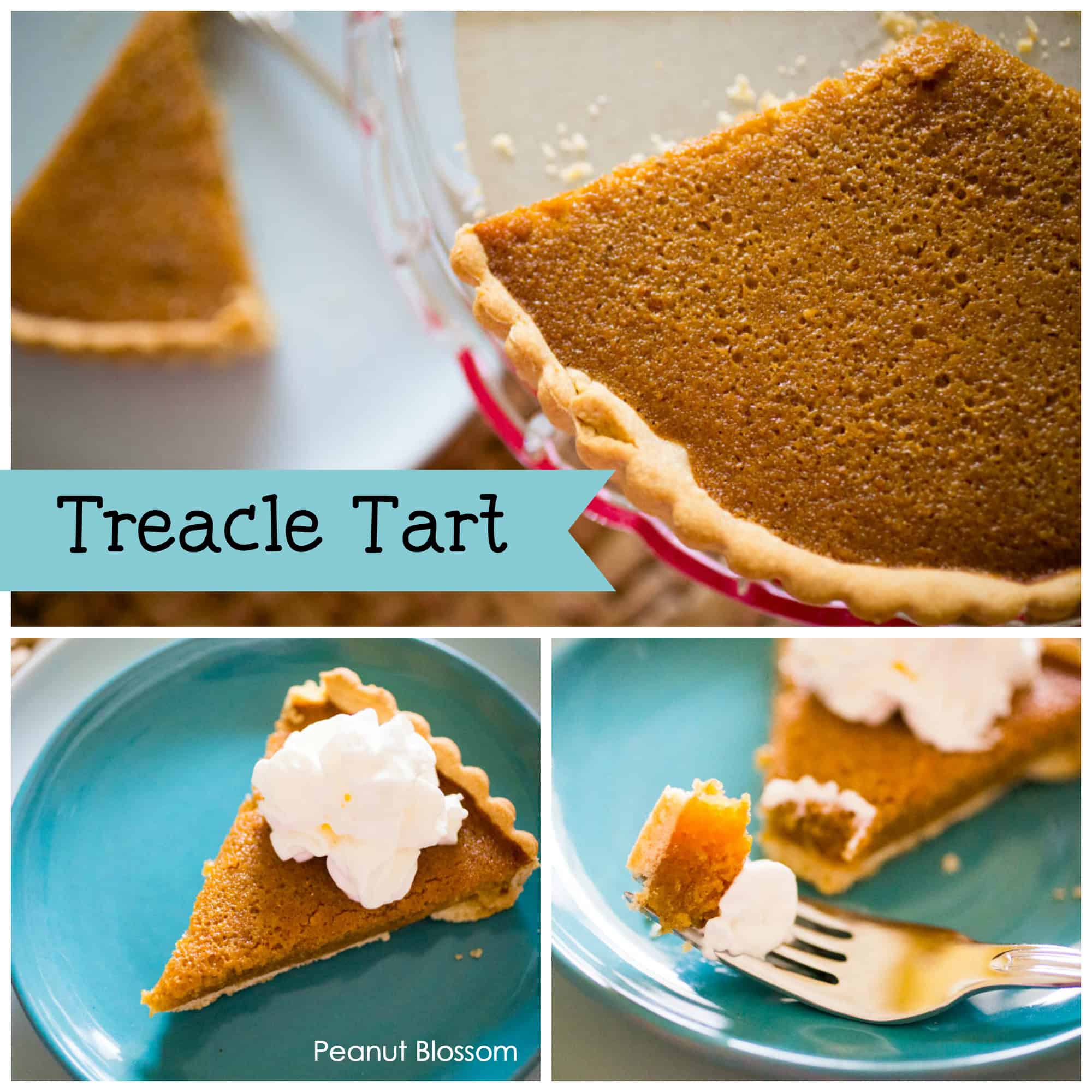 Simple treacle tart recipe, perfect for a British party or Harry Potter party