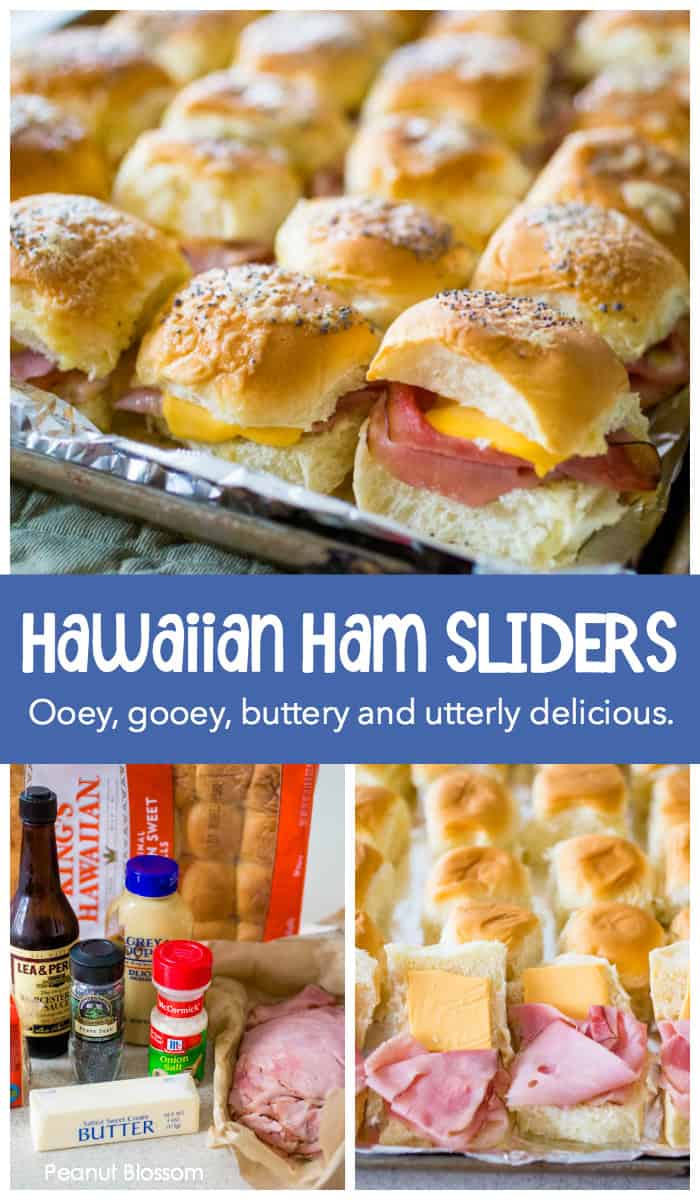 Buttery delicious Hawaiian roll ham and cheese sliders are the perfect party food for feeding a large crowd. You can make a big pan of them in just minutes and serve them hot.