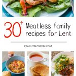 A photo collage shows 7 different meatless recipes for Lent.