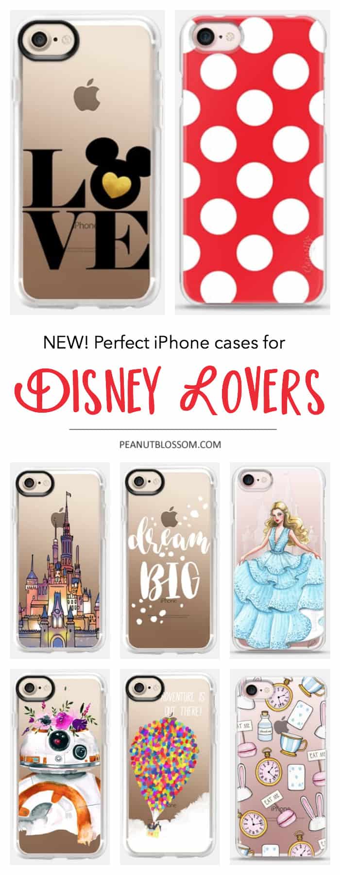 Disney iPhone cases for iPhone 7, iPhone 8, and iPhone X