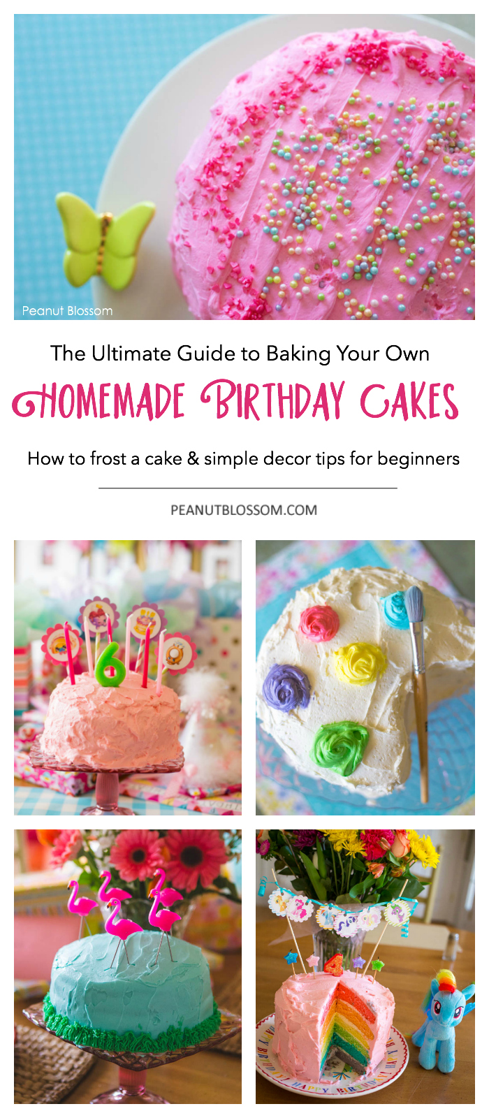 The Ultimate Guide to Homemade Birthday Cake: How to frost a birthday cake and simple decoration tips for beginners.